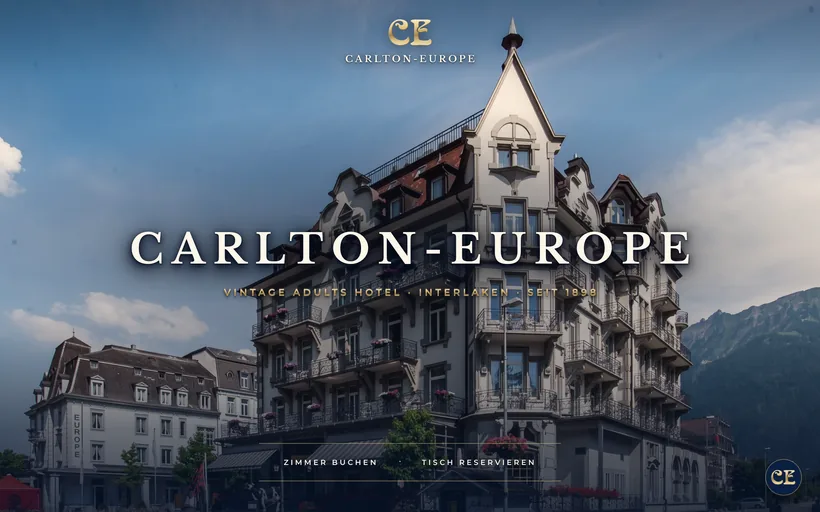Die neue Startseite: Carlton-Europe