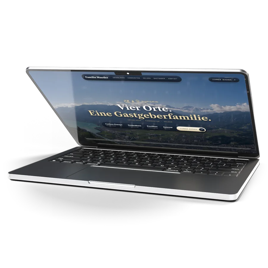 Die gemeinsame Startseite am Laptop